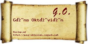 Güns Oktávián névjegykártya